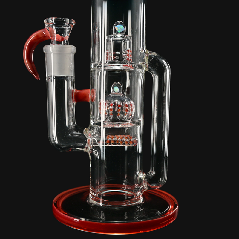 OJ Flame Peyote Perc Tube - Tequila Sunrise close up