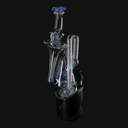OJ Flame Puffco Peak Beaker Recycler - Blue side