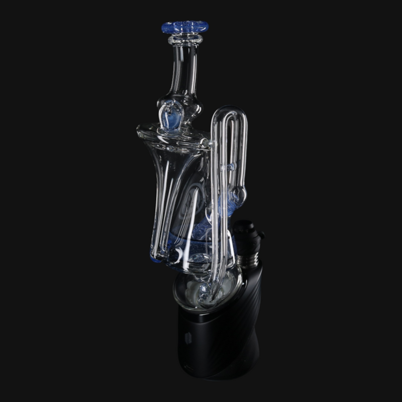 OJ Flame Puffco Peak Beaker Recycler - Blue side