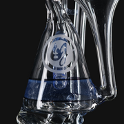 OJ Flame Puffco Peak Beaker Recycler - Blue close up