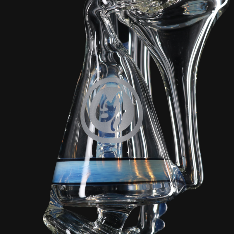 OJ Flame Puffco Peak Beaker Recycler - Ghost close up