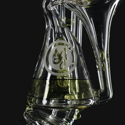 OJ Flame Puffco Peak Beaker Recycler - Plasma CFL close up