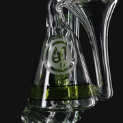 OJ Flame Puffco Peak Beaker Recycler - Sour Apple close up