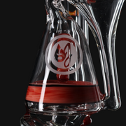 OJ Flame Puffco Peak Beaker Recycler - Tequila Sunrise perc view