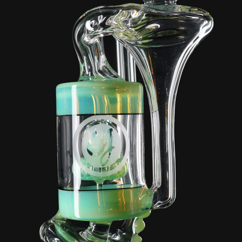 OJ Flame Puffco Peak Cylinder Recycler - Titan V2 close up