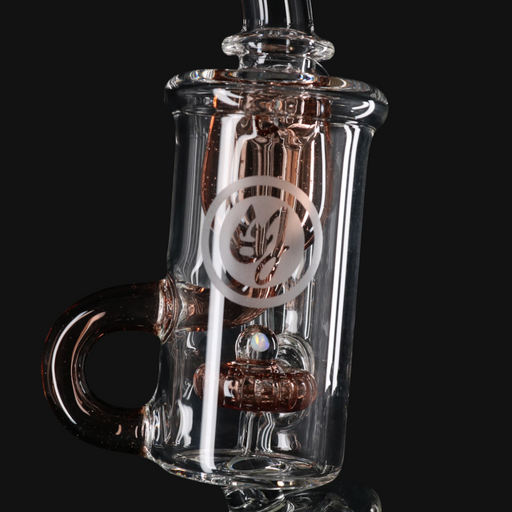 OJ Flame Puffco Peak Incycler Top - Topaz close up