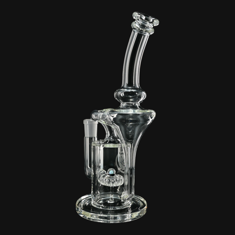 OJ Flame Showerhead Recycler - Black/Opal back view