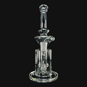 OJ Flame Showerhead Recycler - Black/Opal d=front view