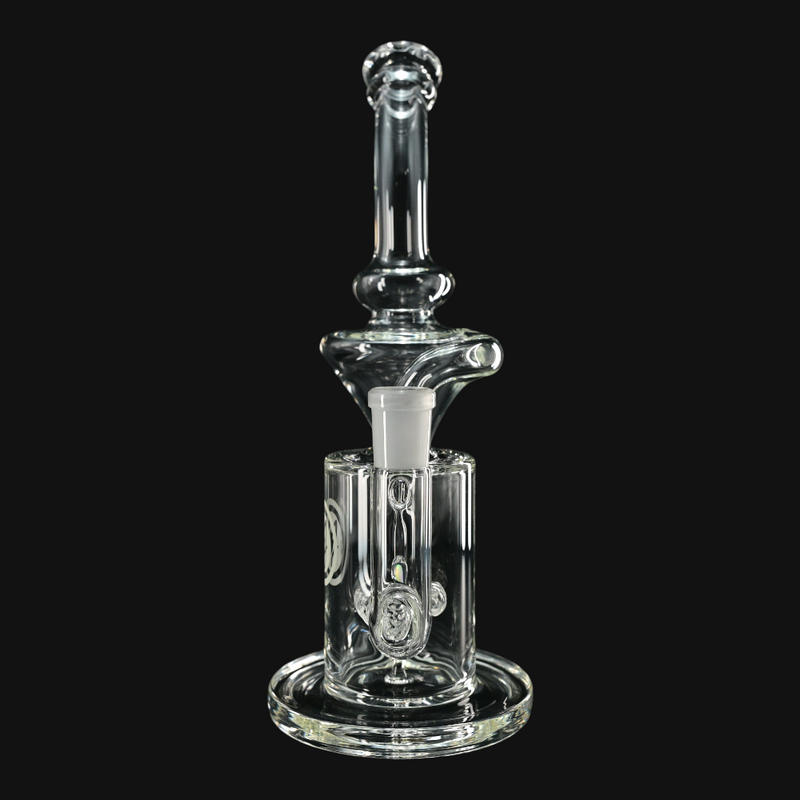 OJ Flame Showerhead Recycler - Black/Opal d=front view