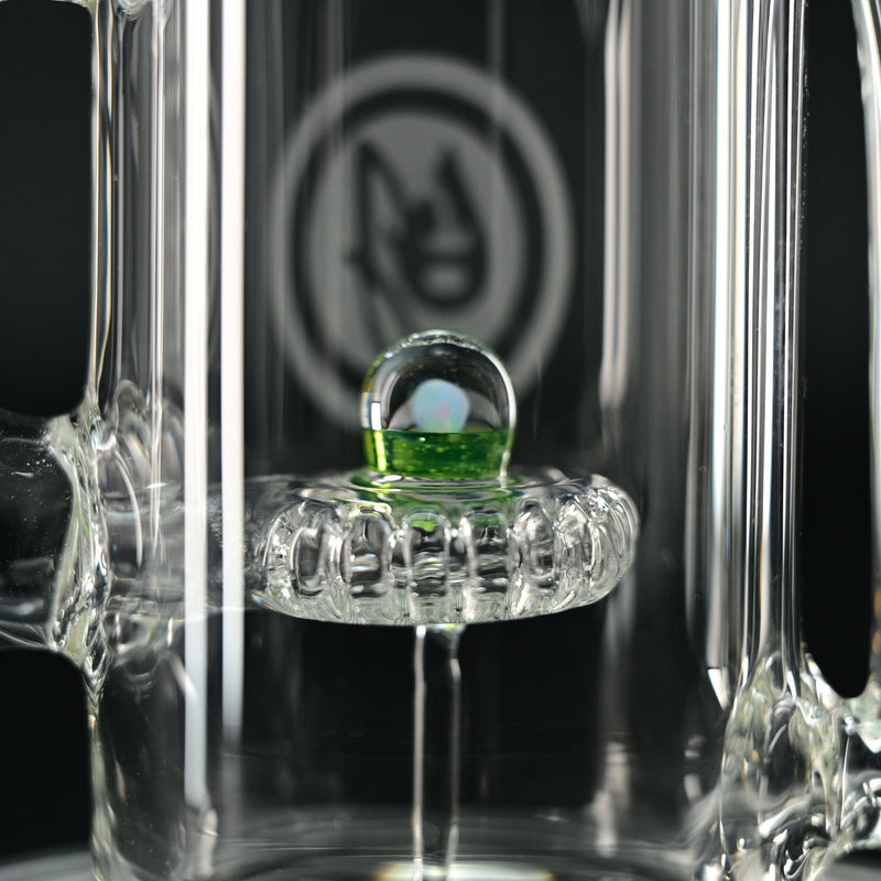 OJ Flame Showerhead Recycler - Green/Opal perc
