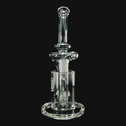 OJ Flame Showerhead Recycler - Green/Opal perc front view