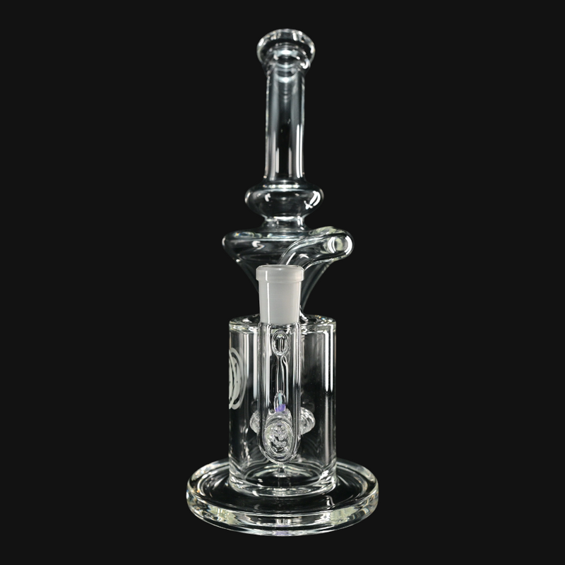 OJ Flame Showerhead Recycler - Pink Slyme/Opal front view
