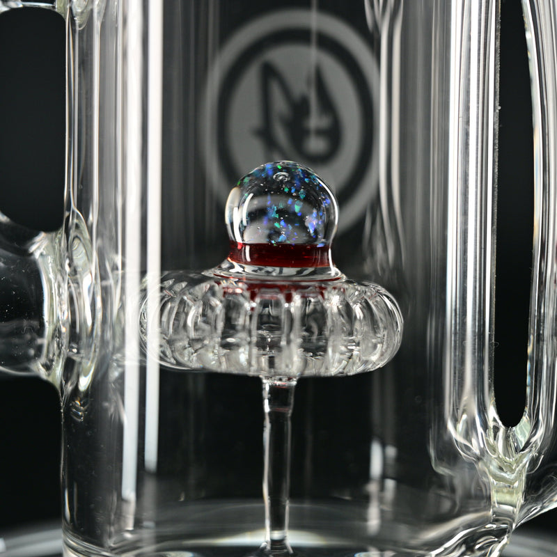OJ Flame Showerhead Recycler - Red/Cropal perc view