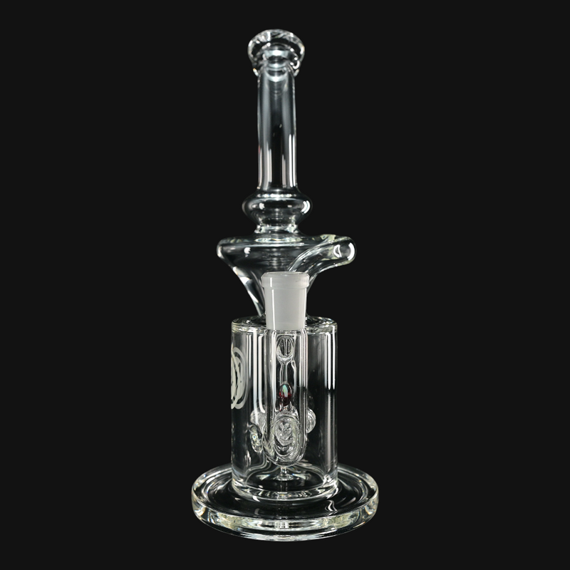 OJ Flame Showerhead Recycler - Red/Opal front view