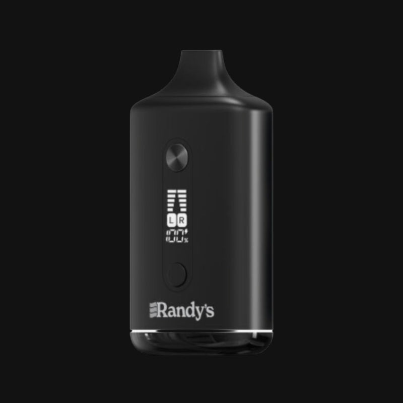 710 Pipes Smoke Shop Randy's Inspo Dual vaporizer in Noir Black with dual cartridge slots and digital display.