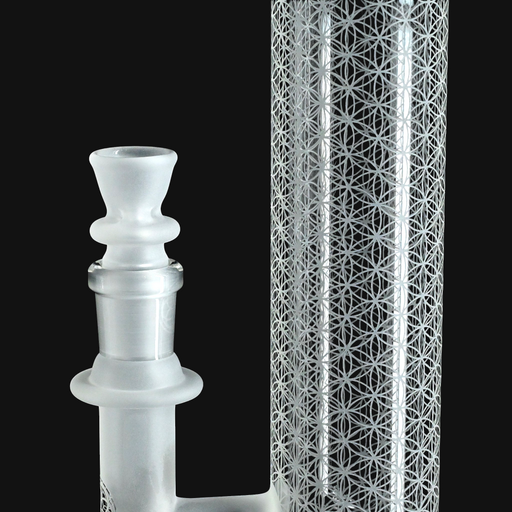 SOL 50mm  Lace Sphere Tube Sacred G close up of sandblasting