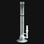 SOL 50mm  Lace Sphere Tube Sacred G side view of bong