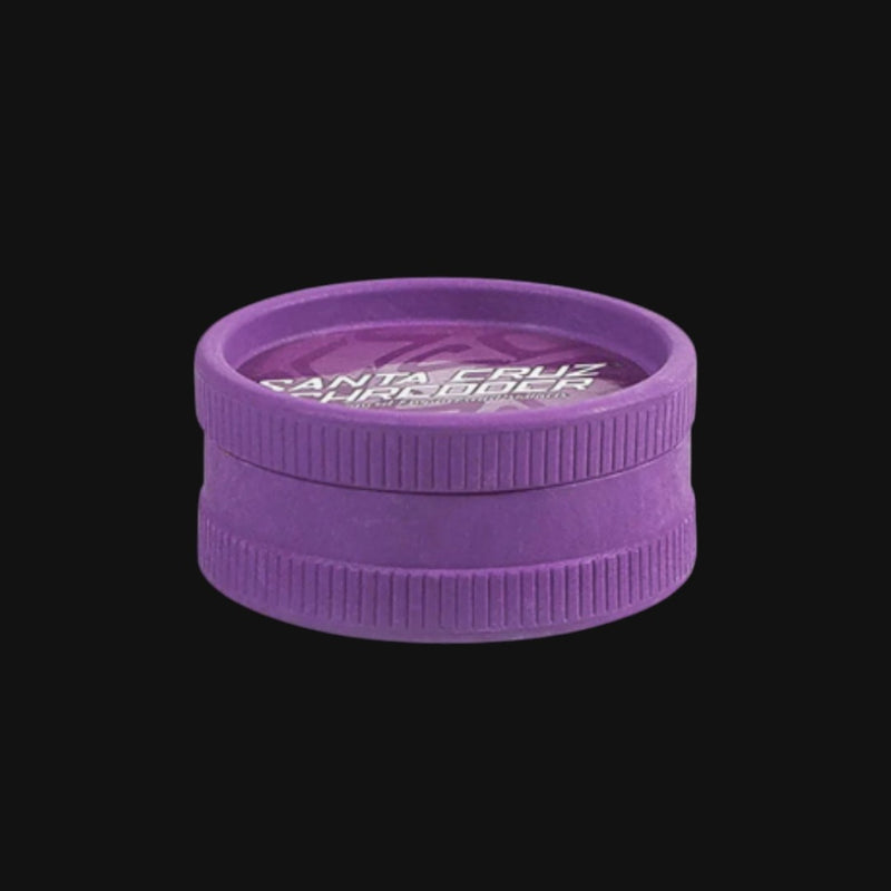 Purple Santa Cruz ECO hemp-based herb grinder from 710 Pipes Smoke Shop with textured grip edges.