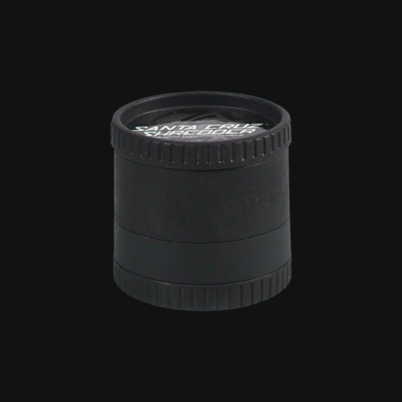 Black Santa Cruz ECO hemp-based herb grinder from 710 Pipes Smoke Shop with textured grip edges.