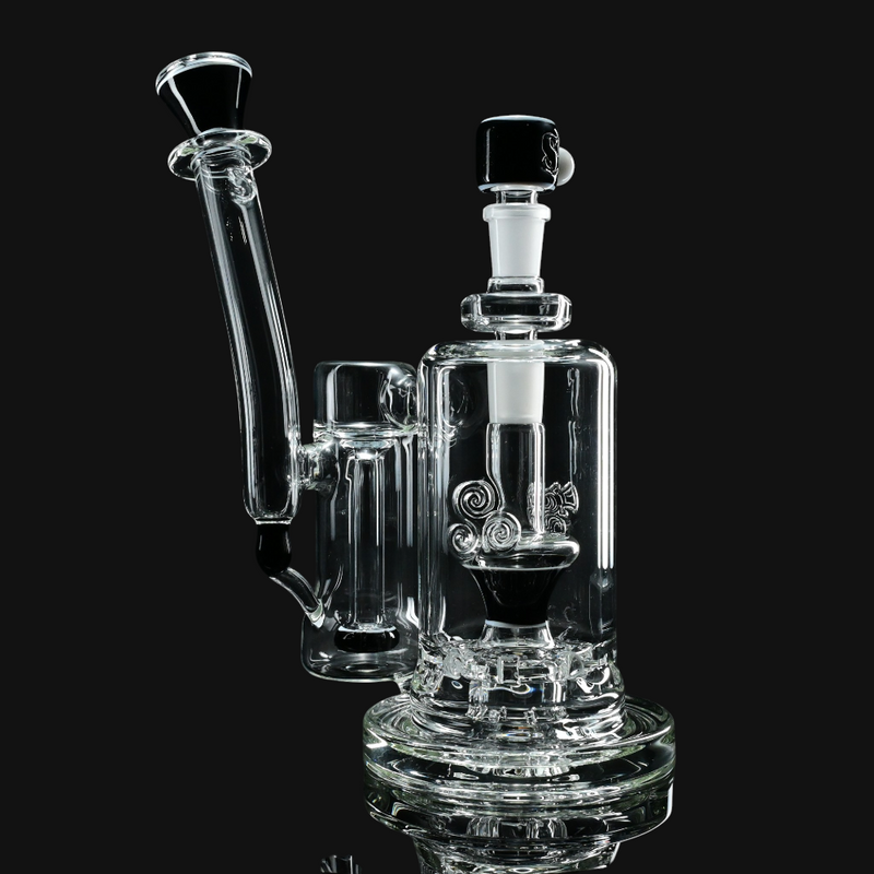 Slugworth Double Bubbler - Black Galaxy full view