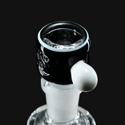Slugworth Double Bubbler - Black Galaxy bowl black with white lip