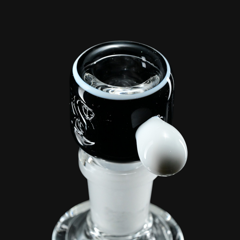 Slugworth Double Bubbler - Black Galaxy bowl black with white lip