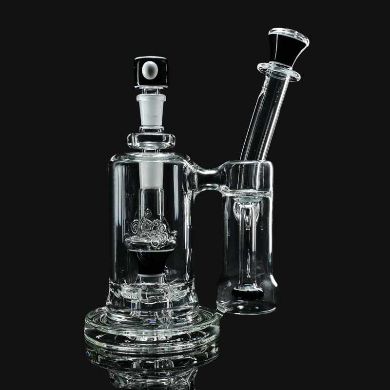 Slugworth Double Bubbler - Black Galaxy side view