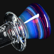 Slugworth Puffco Proxy Top Hat - Amber Purple mouthpiece