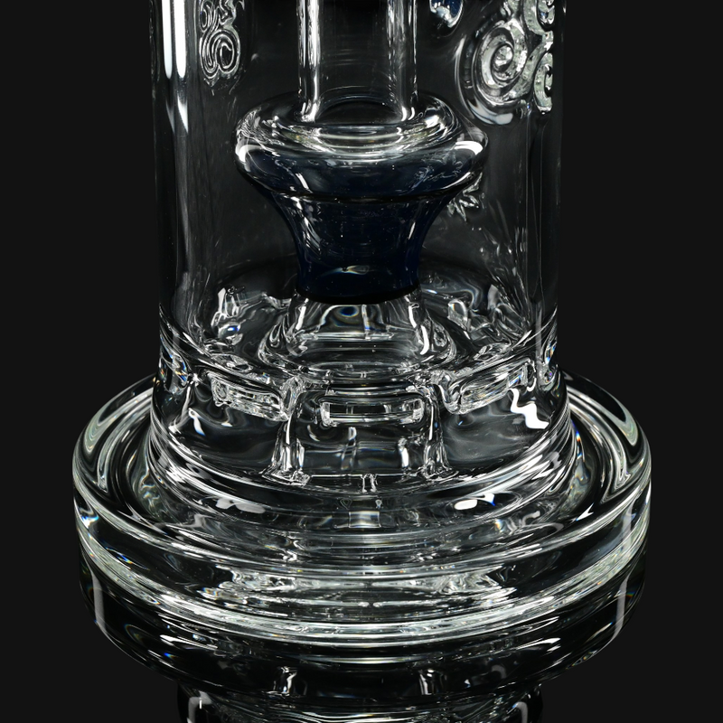 Slugworth Single Top Hat Bubbler - Blueberry Opal perc view