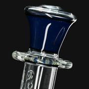 Slugworth Single Top Hat Bubbler - Blueberry Opal lip view