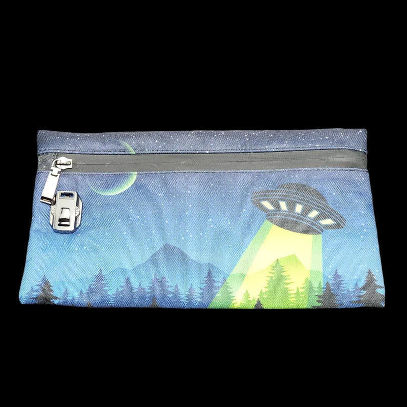 Smell proof Zippered Pouch with UFO