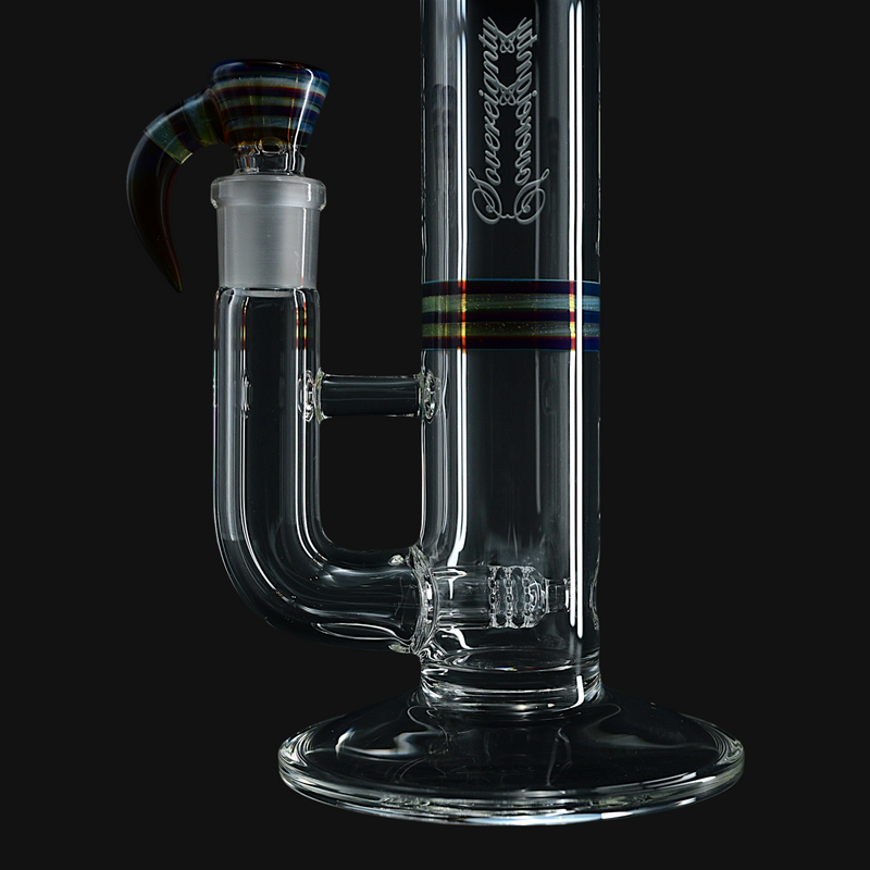 Sovereignty Shorty4 (Pawn) Stemline 16mm 3 Cut 360 w/ Encalmo Band & Slide - Opal Timber & Amber Purple x Blue Stardust