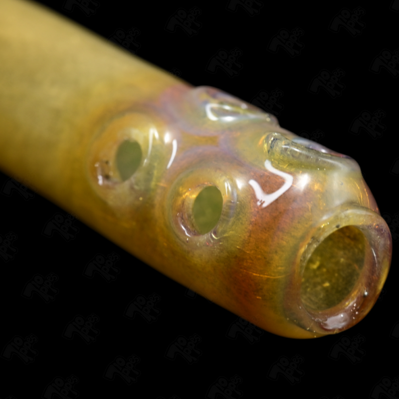 Spaceman 5" Downstem - Purple Rainbow/Wood Grain