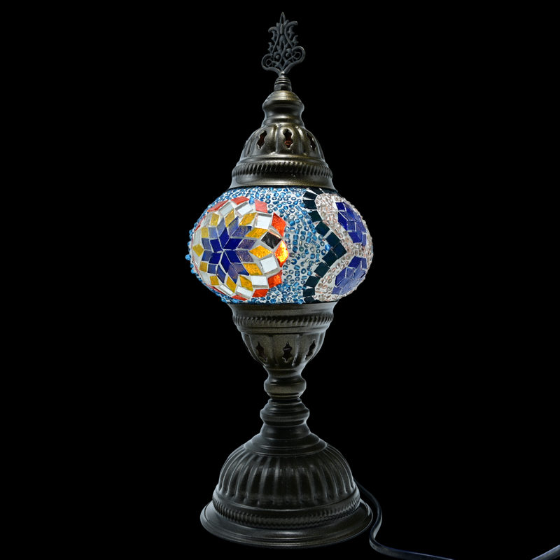 Turkish Mosaic Table Lamp MB2 - Blue Mosaic