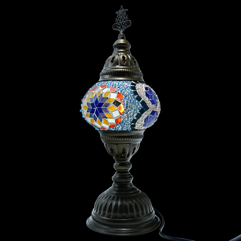 Turkish Mosaic Table Lamp MB2 - Blue Mosaic