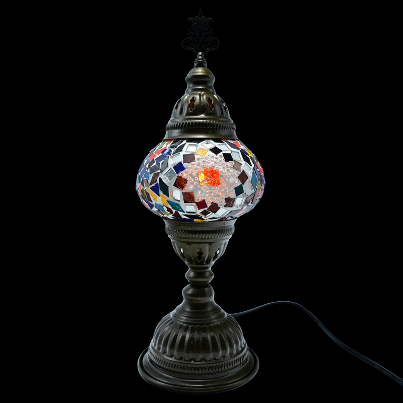 Turkish Mosaic Table Lamp MB2 - Multi Color Mosaic