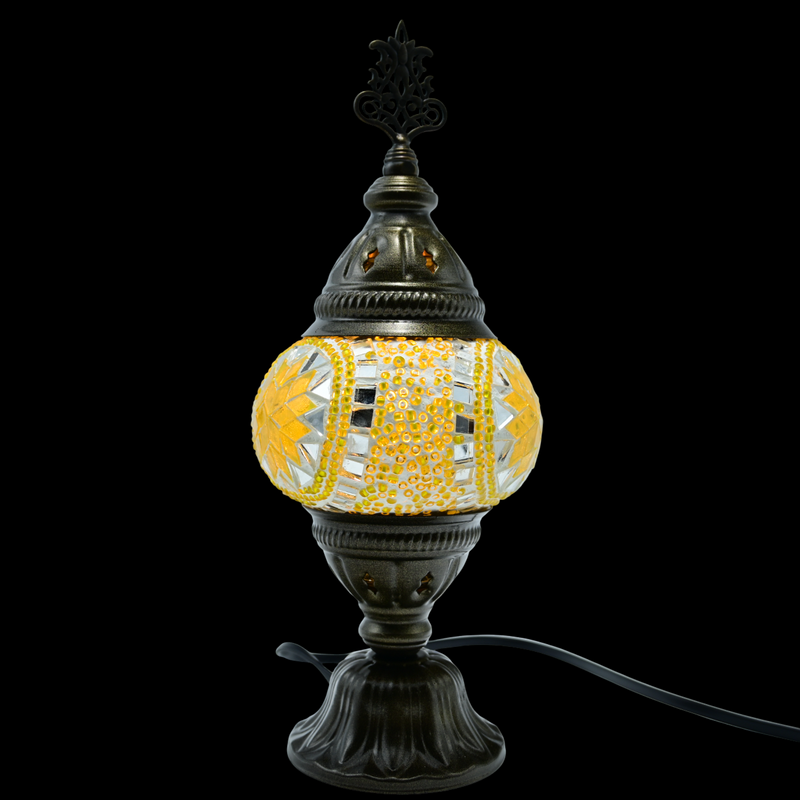 Turkish Mosaic Tiny Table Lamp MB1 - Yellow Mosaic