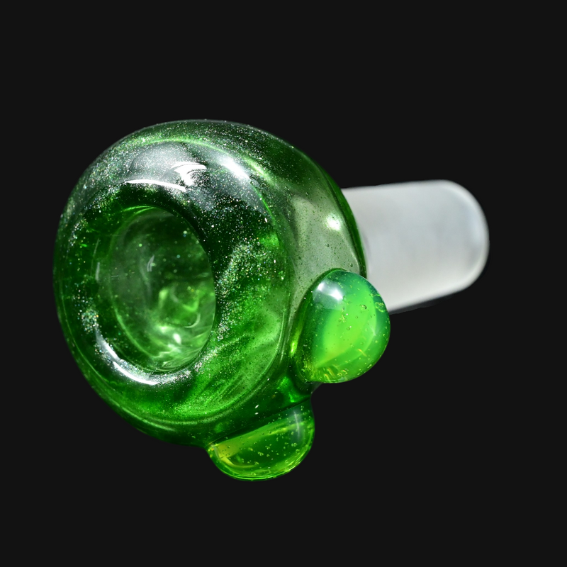 Westie Glass 14mm Slide - Green Stardust/Slyme