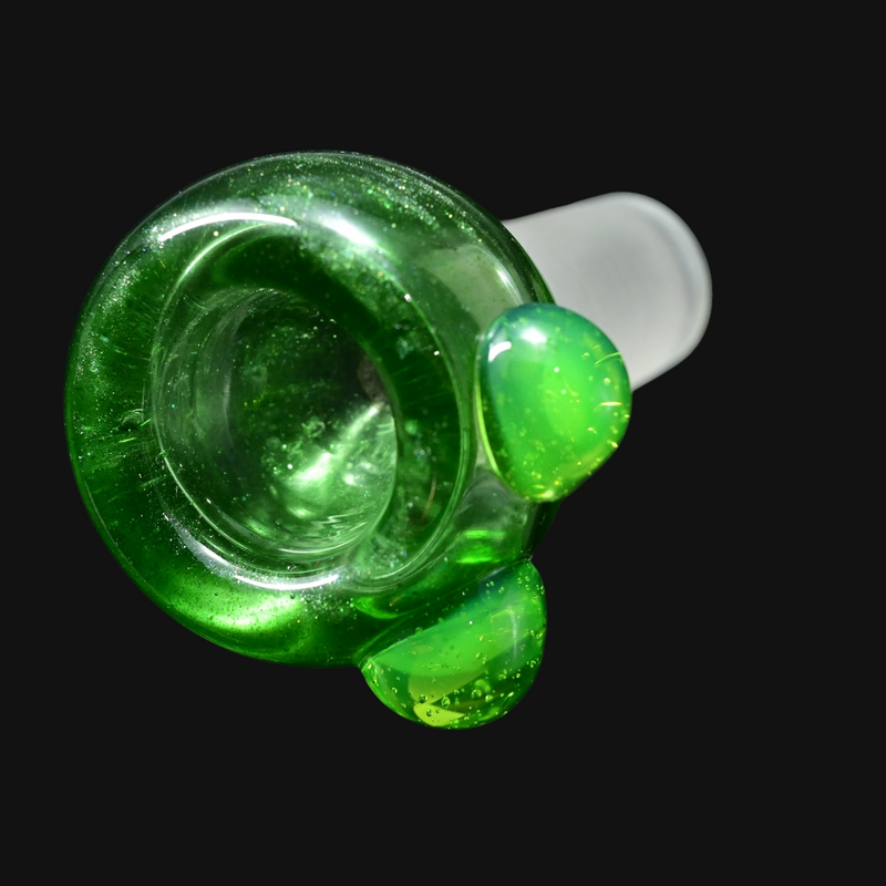 Westie Glass 14mm Slide - Green Stardust/Slyme