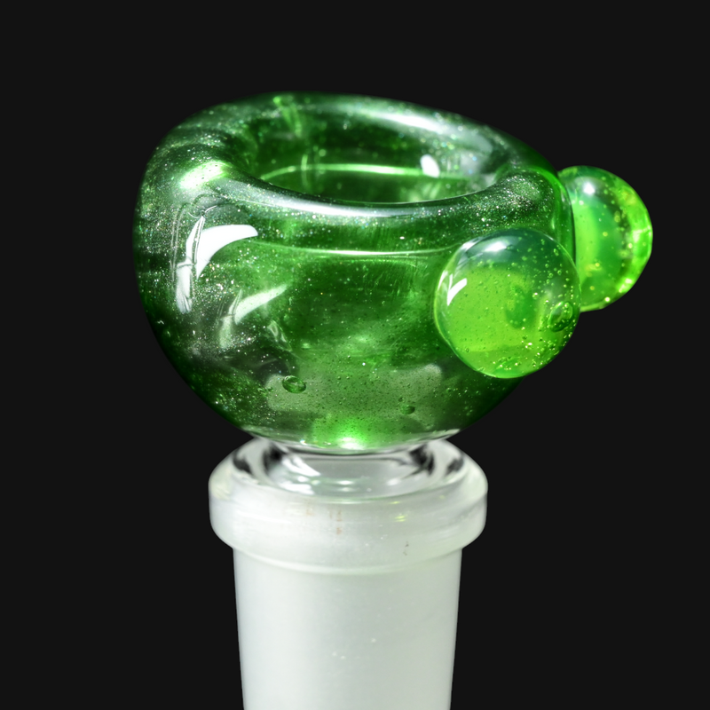 Westie Glass 14mm Slide - Green Stardust/Slyme