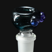 Westie Glass 14mm Slide - Blue Stardust/Ghost side