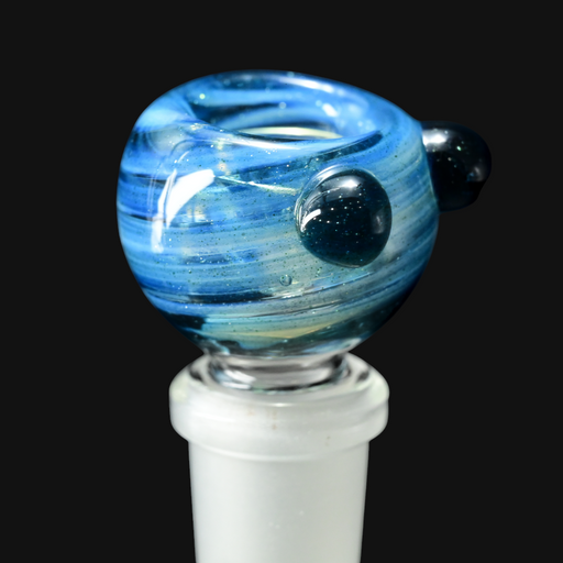 Westie Glass 14mm Slide - Blue Swirl