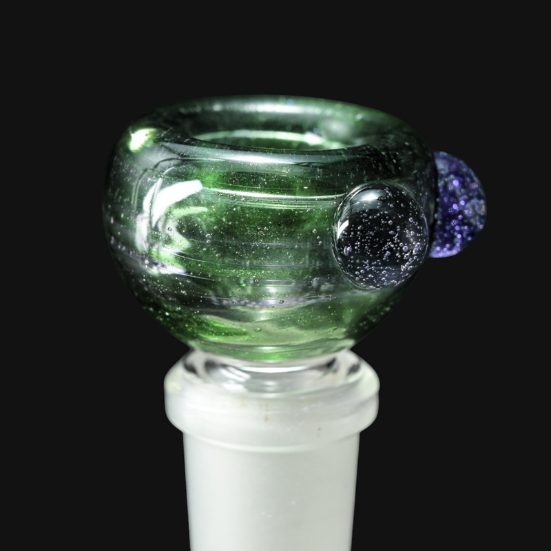 Westie Glass 14mm Slide - Green/Purple #1