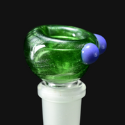 Westie Glass 14mm Slide - Green/Purple #2