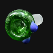Westie Glass 14mm Slide - Green/Purple #2 1