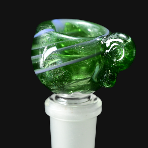 Westie Glass 14mm Slide - Green/Purple #3