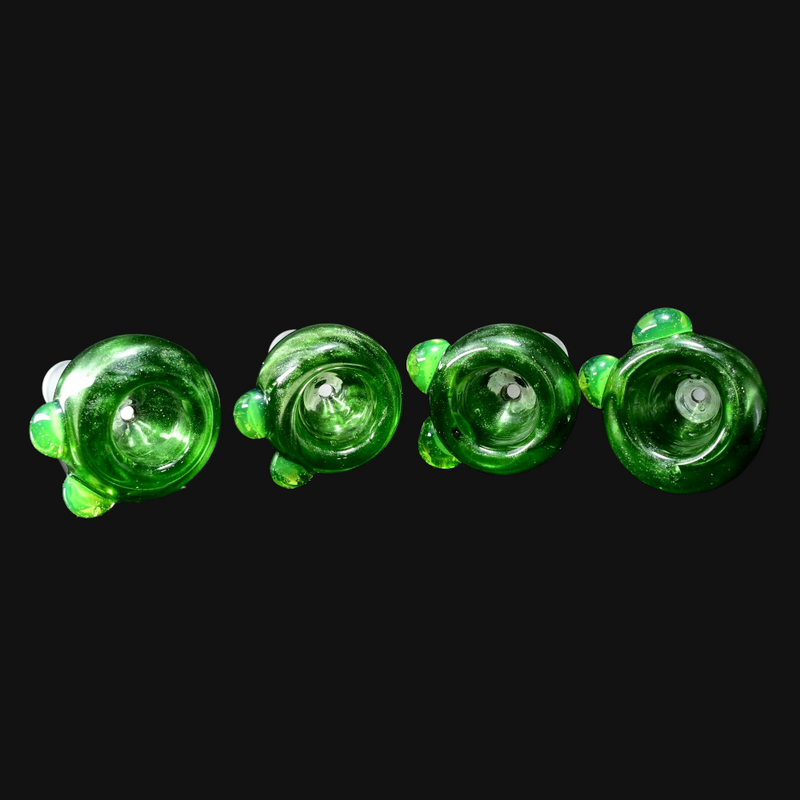 Westie Glass 14mm Slide - Green Stardust/Slyme