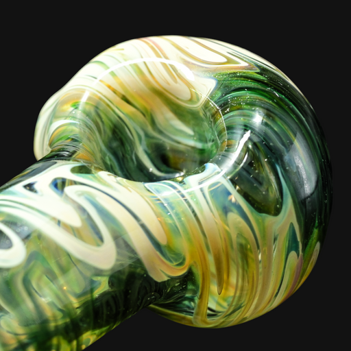 Westie Glass Wrap & Rake/Clear Spoon - Green/Sand 1