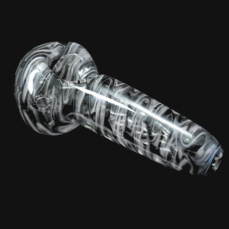 Westie Glass Wrap & Rake/Clear Spoon - Pink/Black