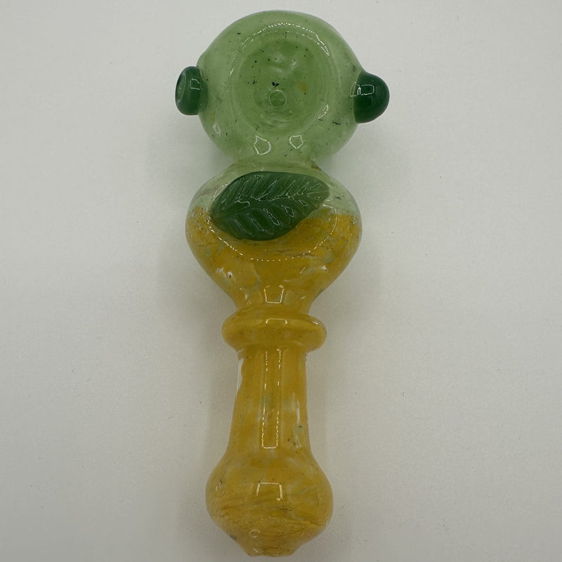 HP-526 4.5" Frist Color Hand Pipe w/ Leaf Decoration